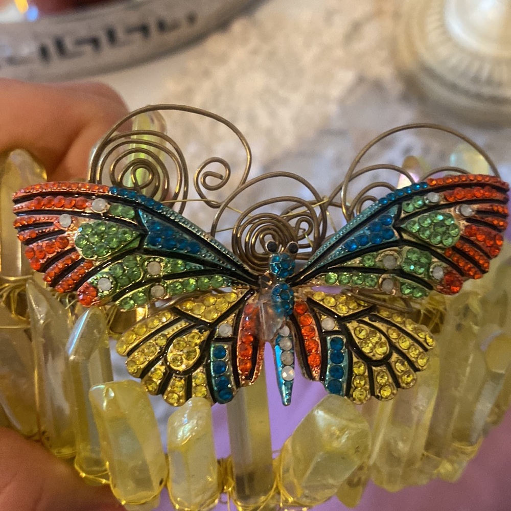 Mabon May Queen crystal crown with aurora aura flash Beltane Festival Stunning - Picture 8 of 8